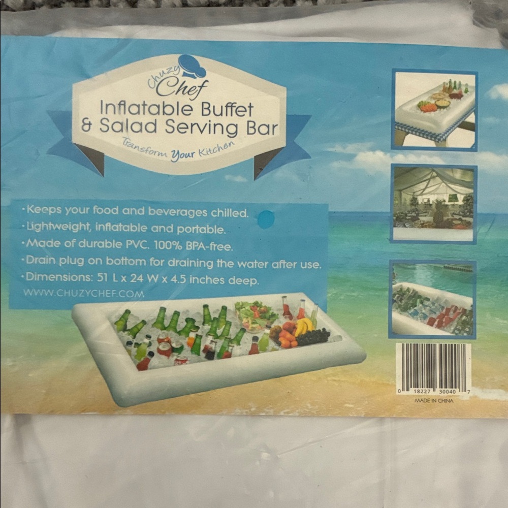 Chef Inflatable Buffet and Salad Serving Bar